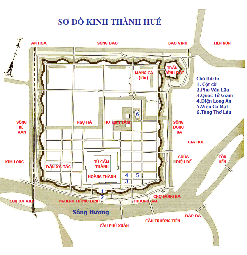 Sơ đồ kinh thành Huế
