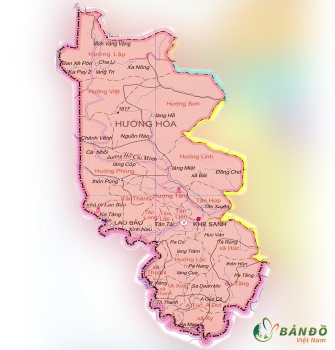 Bản đồ hành chính Huyện Hướng Hóa