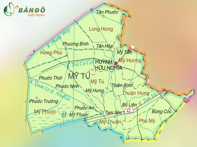 Bản đồ hành chính Huyện Mỹ Tú