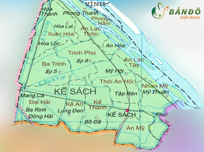 Bản đồ hành chính Huyện Kế Sách