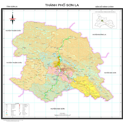 Bản đồ hành chính thành phố Sơn La