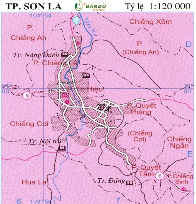 Bản đồ hành chính thành phố Sơn La