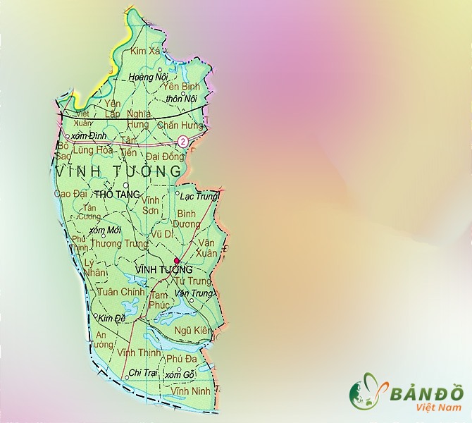 Bản đồ hành chính các xã tại huyện Vĩnh Tường