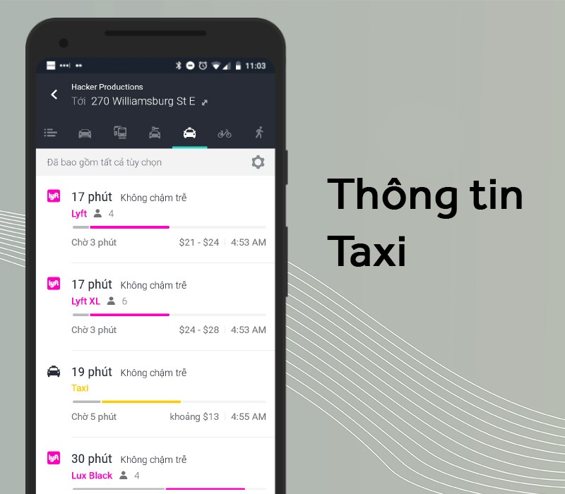 Cung cấp thông tin Taxi