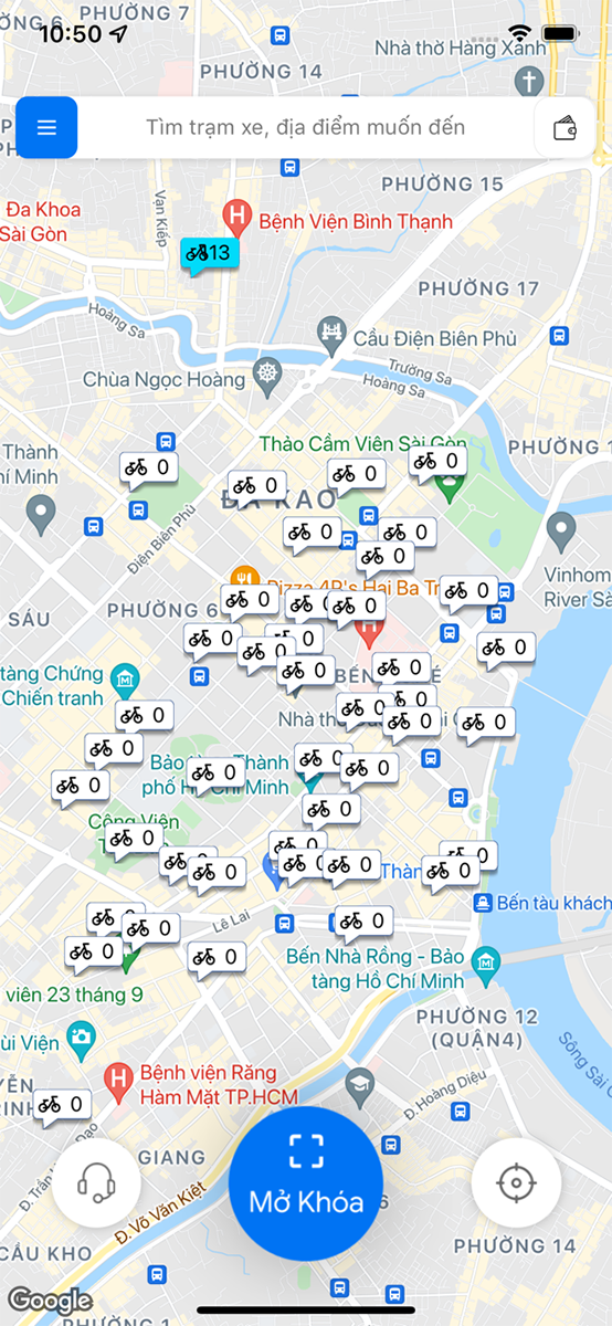 Mở khóa quét QRcode để tự động mở khóa xe