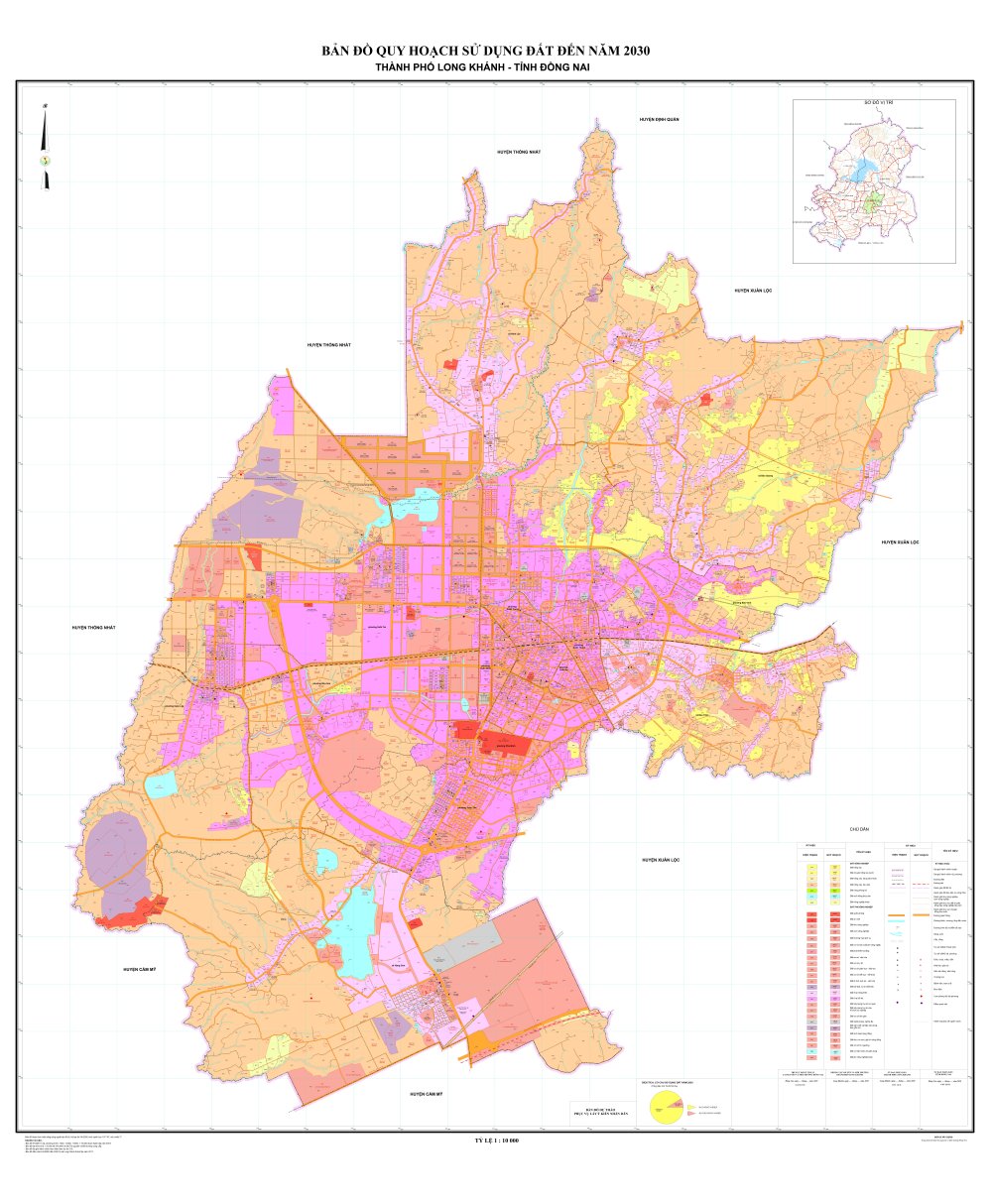 Bản đồ quy hoạch sử dụng đất Thành phố Long Khánh đến năm 2030