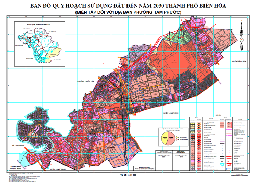 Bản đồ quy hoạch sử dụng đất Phường Tam Phước đến năm 2030