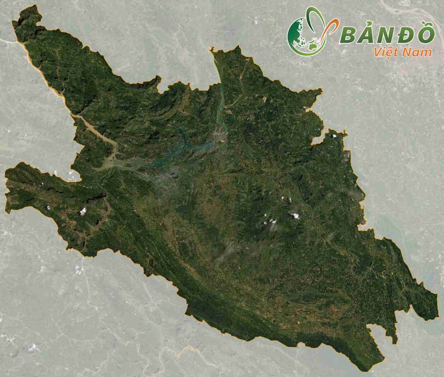 Bản đồ tỉnh Hoà Bình trên vệ tinh