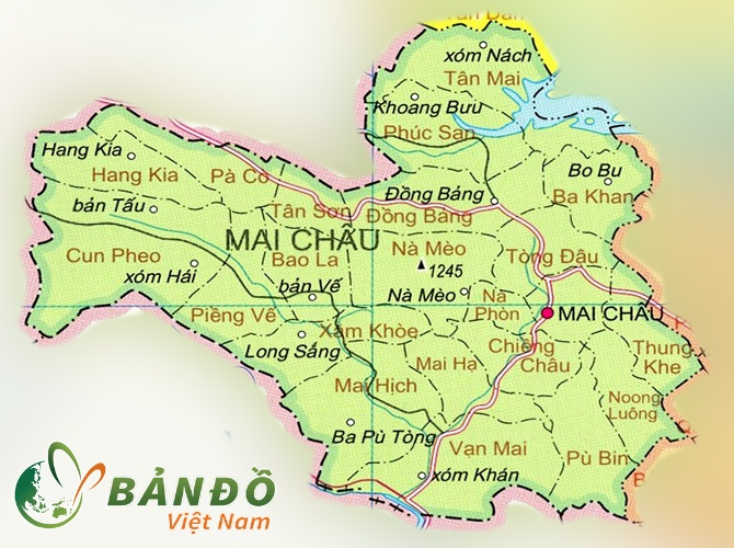 Bản đồ hành chính huyện Mai Châu