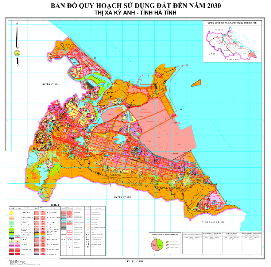 Bản đồ quy hoạch sử dụng đất Thị xã Kỳ Anh đến năm 2030