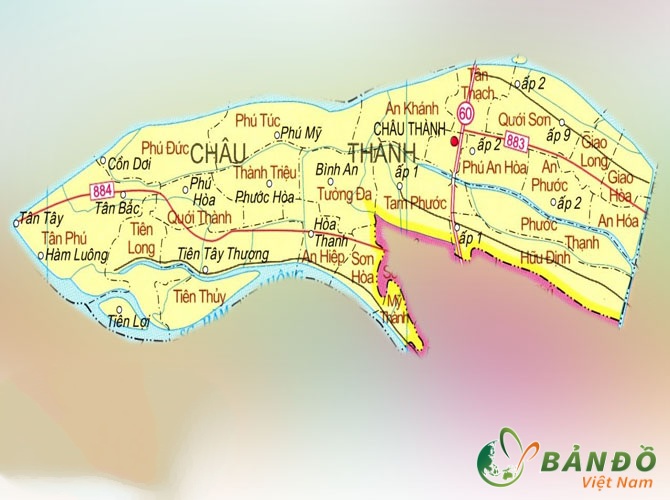 Bản đồ huyện Châu Thành