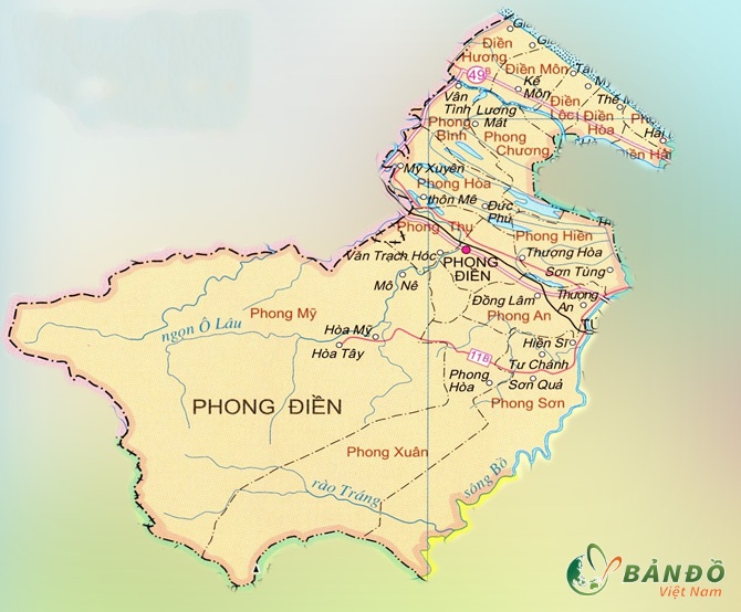 Bản đồ huyện Phong Điền