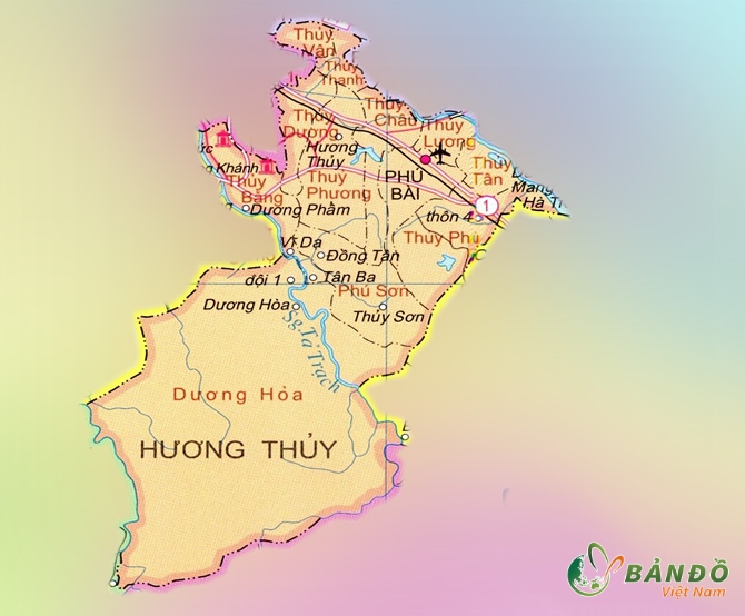 Bản đồ thị xã Hương Thủy