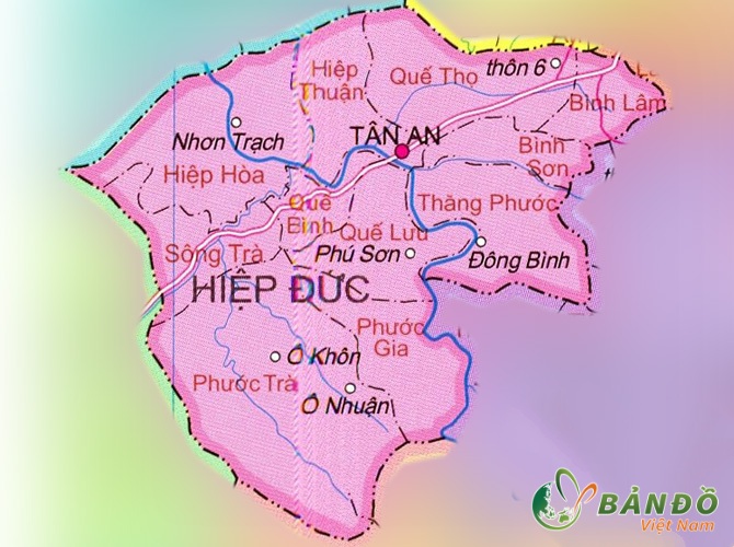 Bản đồ huyện Hiệp Đức