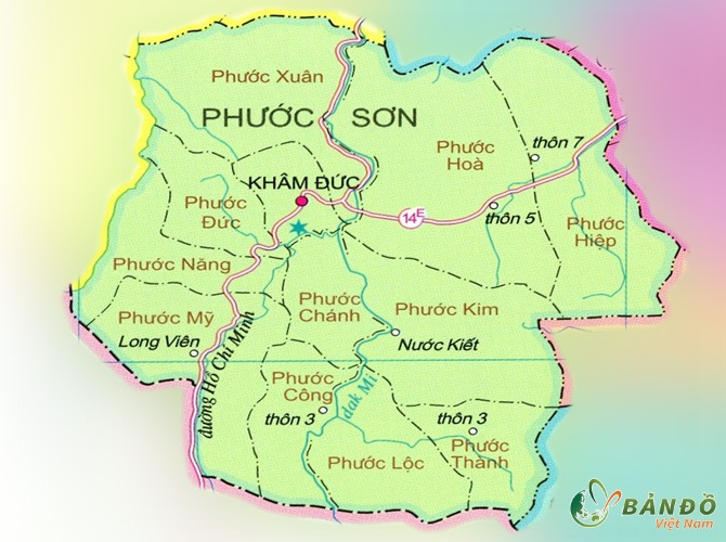 Bản đồ huyện Phước Sơn
