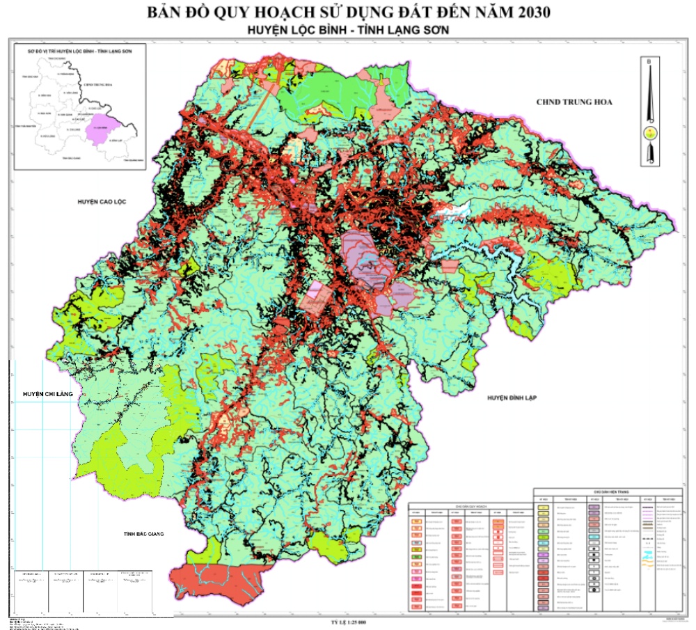 Bản đồ quy hoạch sử dụng đất Huyện Lộc Bình đến năm 2030