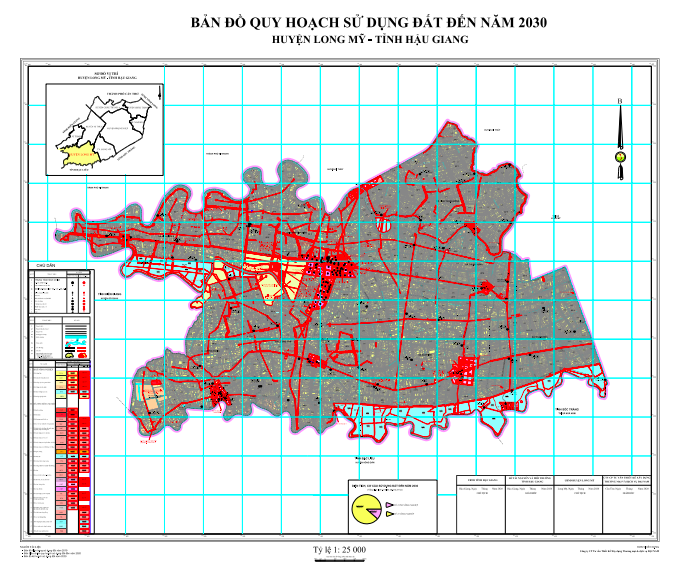 Bản đồ quy hoạch sử dụng đất Huyện Long Mỹ đến năm 2030